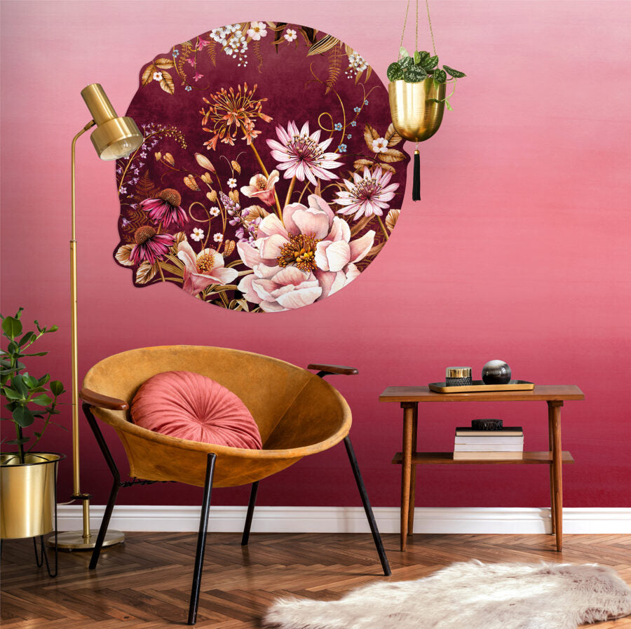 Avalana Magenta Blooms Wall Decal-Beaumonde