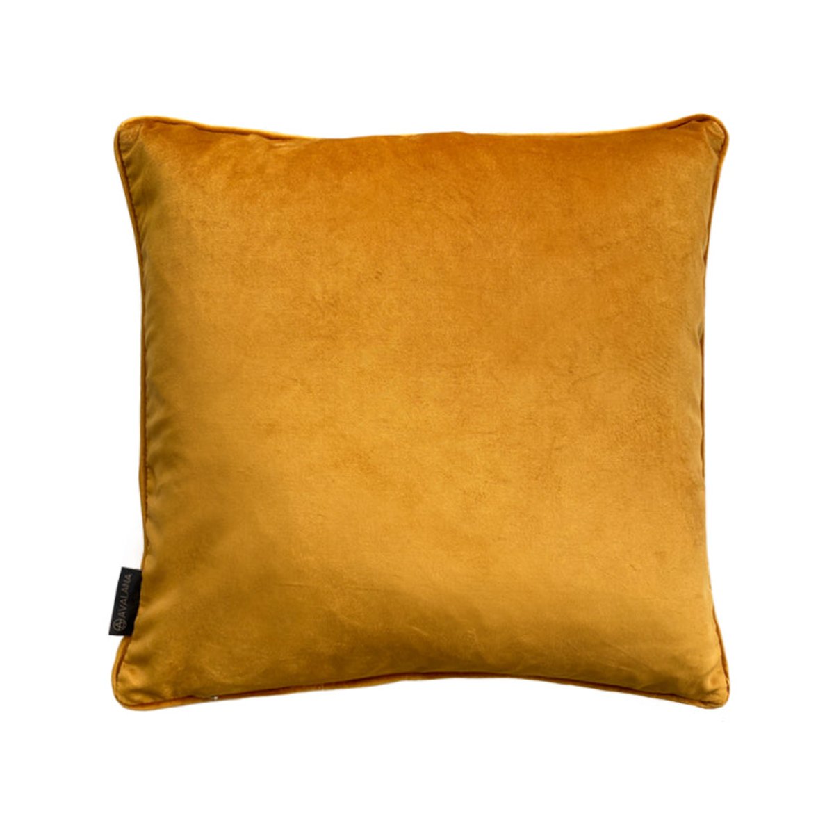 Avalana Natural Leo Piped Velvet Cushion-Beaumonde