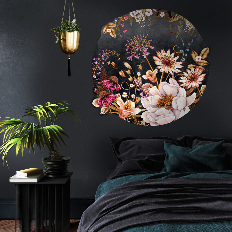 Avalana Noir Blooms Wall Decal-Beaumonde