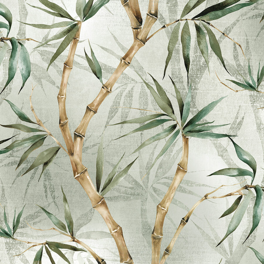 Avalana Pale Jade Bamboo Wallpaper-Beaumonde