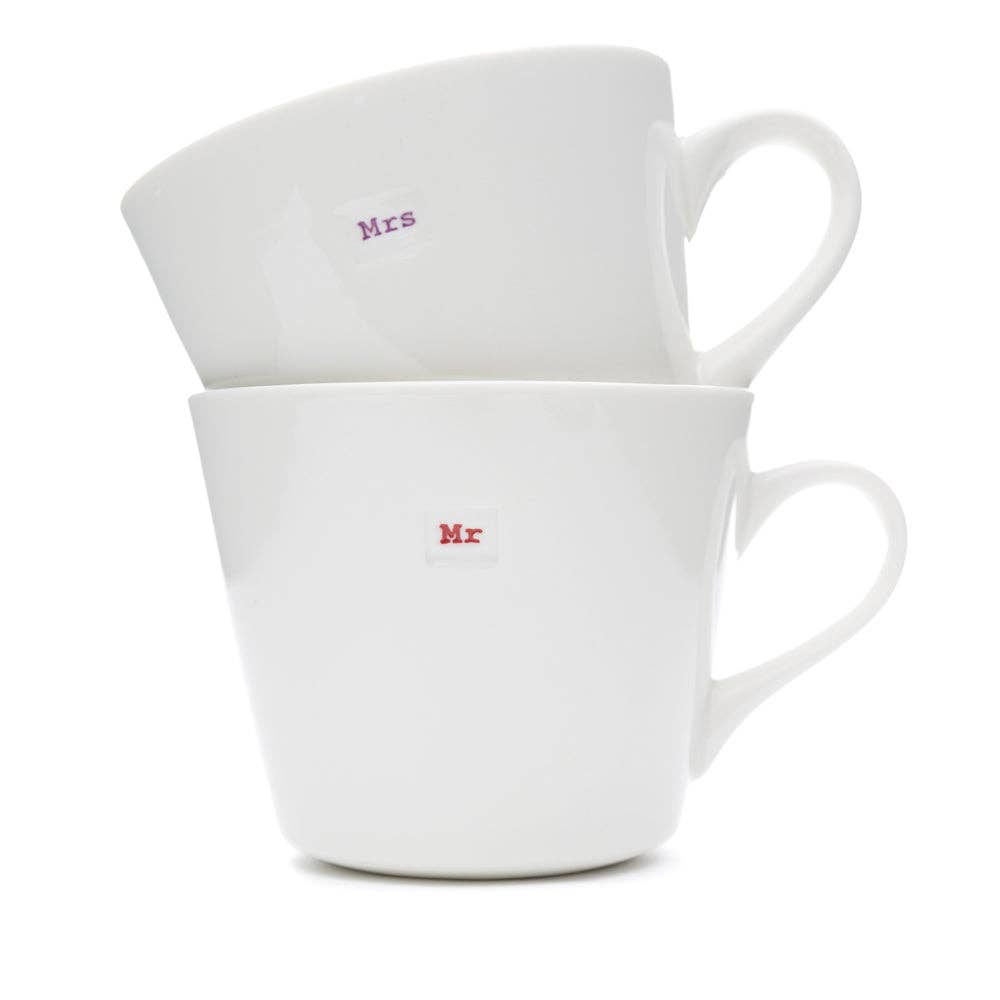 Keith Brymer Jones Mug Pair 350ml - Mr (red) & Mrs (lilac)