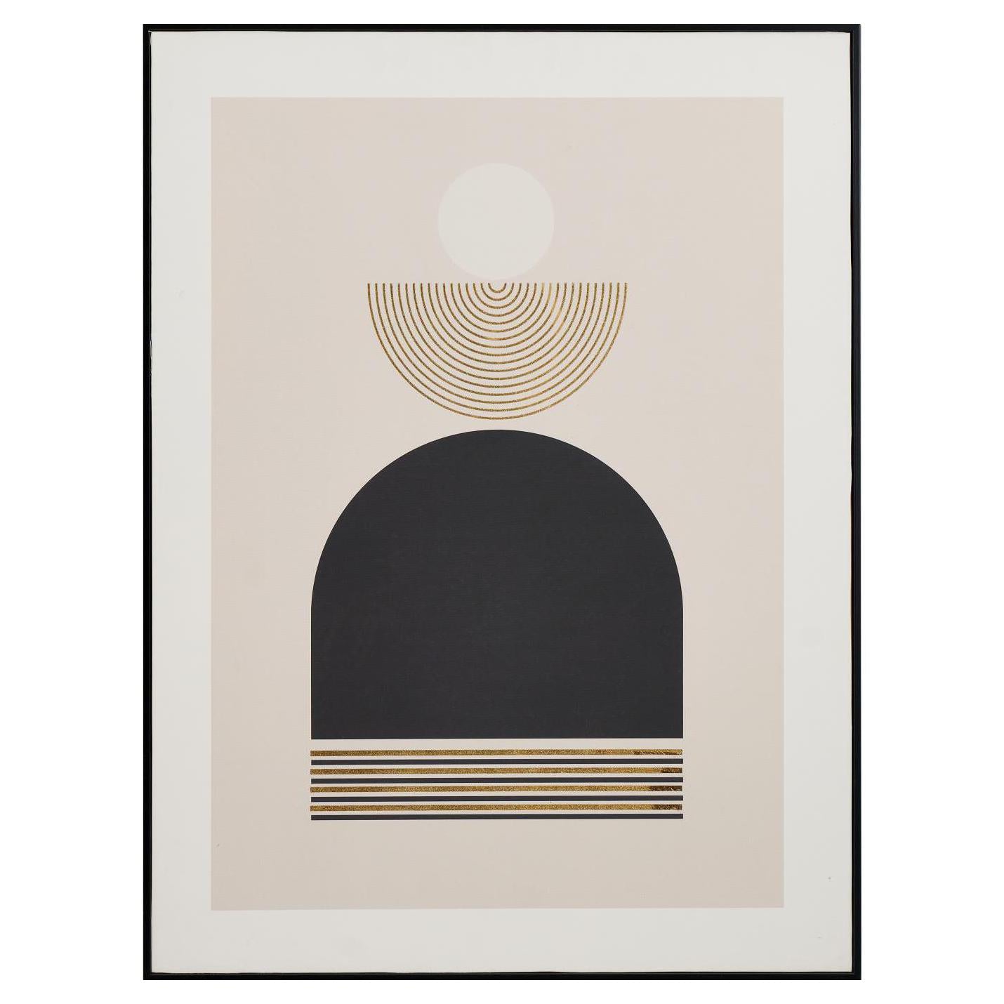 Beau&Co Art Deco Print with Gold Detail and Black Frame