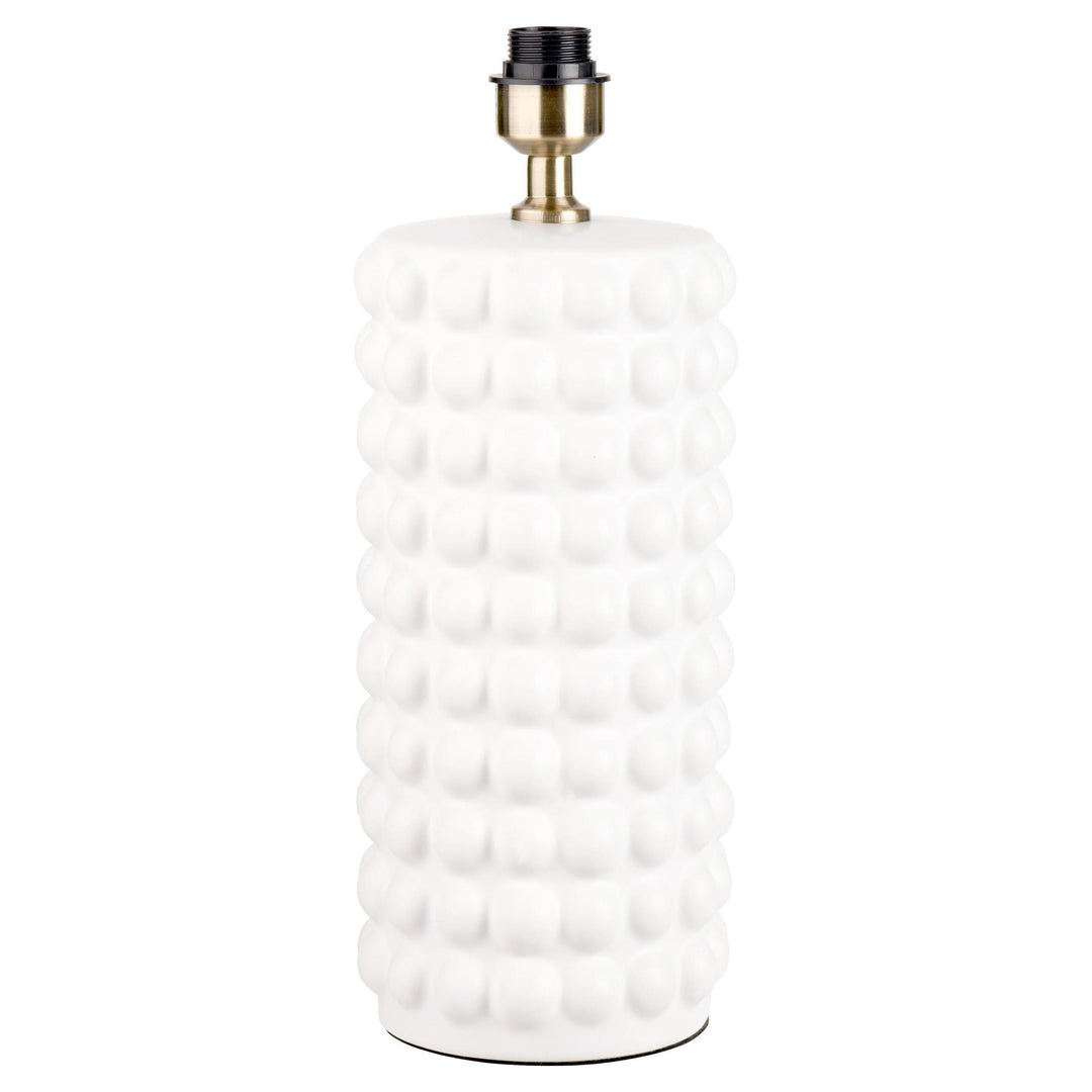Beau&Co Bjorn White Bobbled Ceramic Tall Table Lamp Base