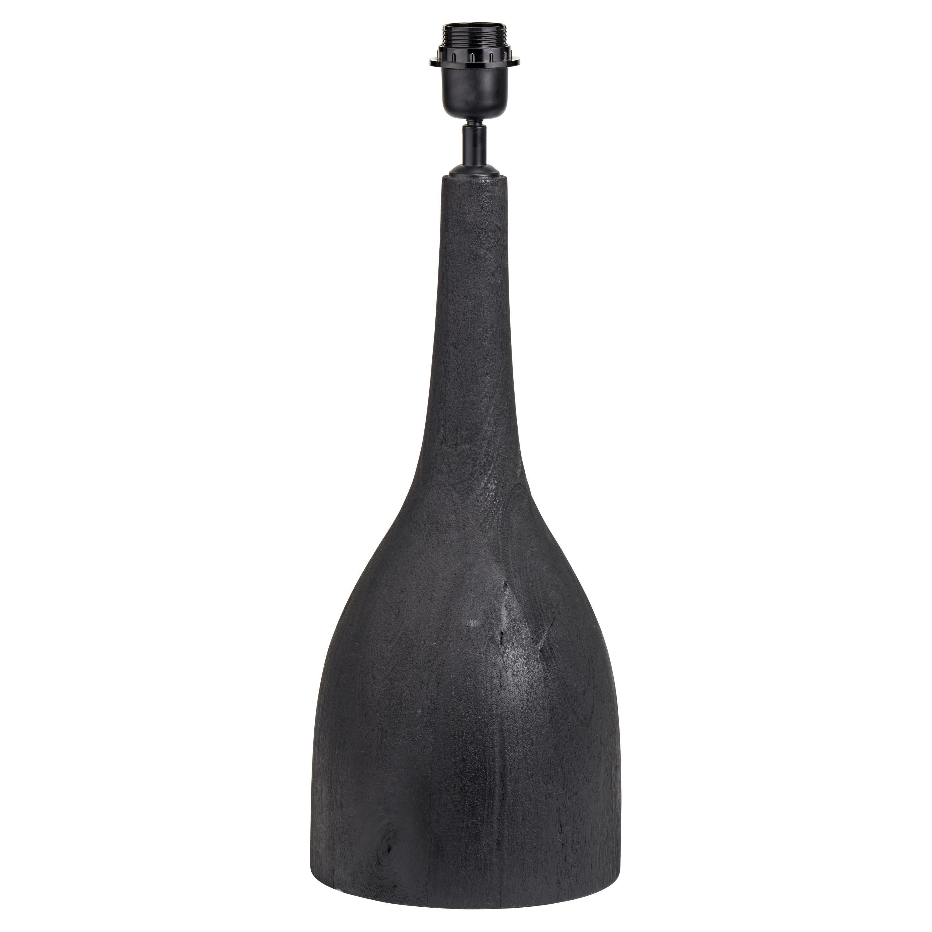 Beau&Co Ebba Black Mango Wood Curved Table Lamp Base