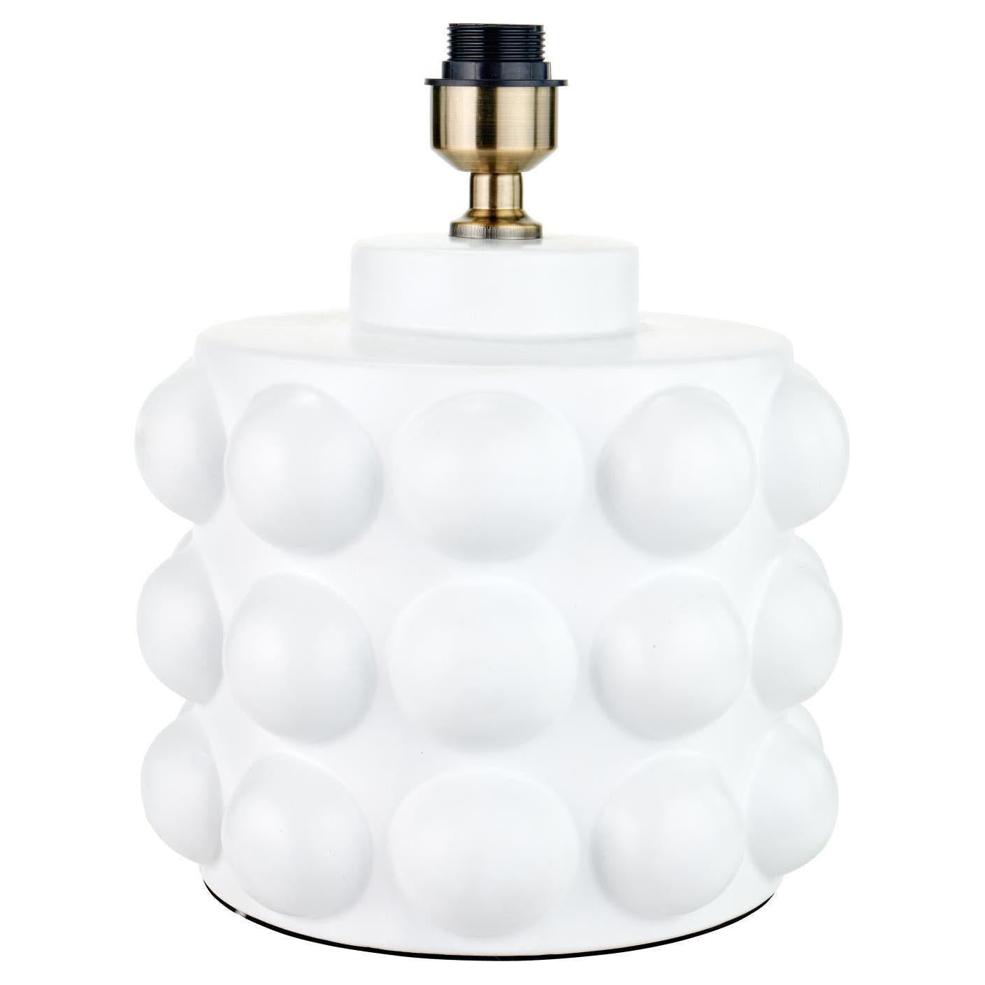 Beau&Co Elva White Bobbled Ceramic Large Table Lamp Base