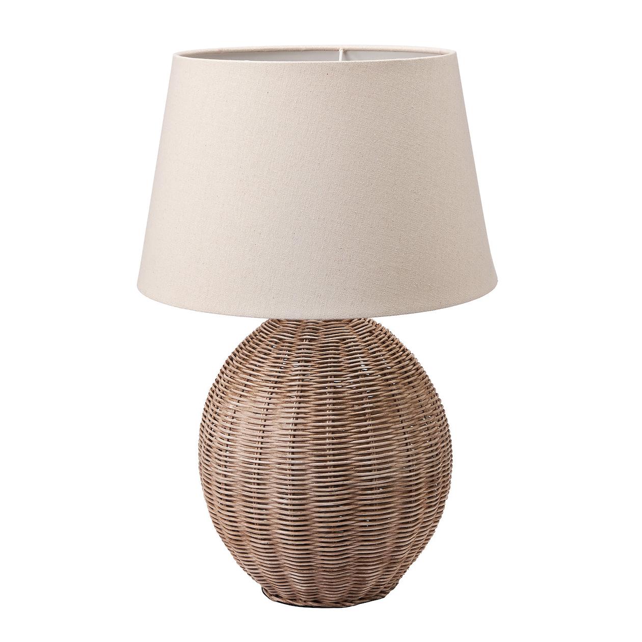 Beau&Co Jostein Large Rattan Cream Wash Table Lamp Base