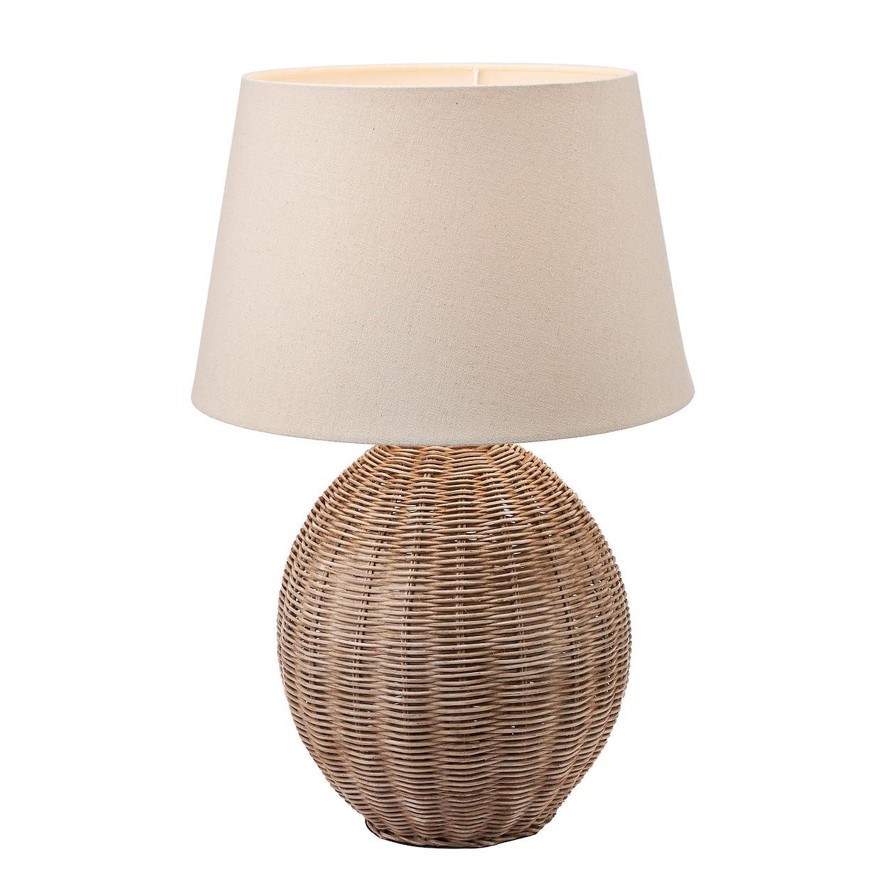 Beau&Co Jostein Large Rattan Cream Wash Table Lamp Base
