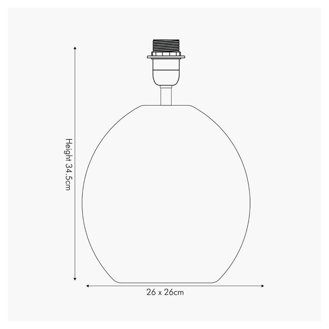 Beau&Co Jostein Large Rattan Cream Wash Table Lamp Base