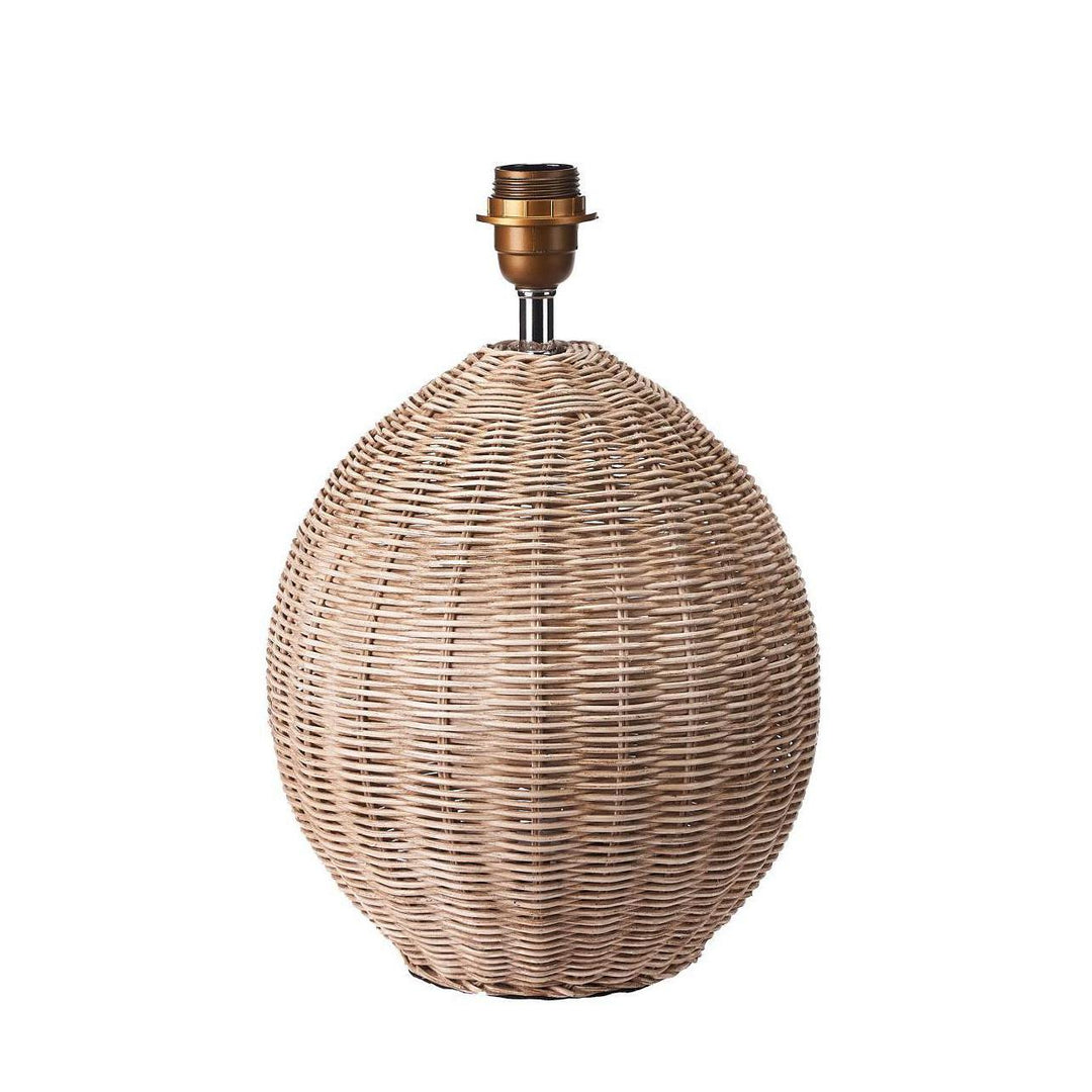 Pacific Lifestyle Jostein Large Rattan Cream Wash Table Lamp Base