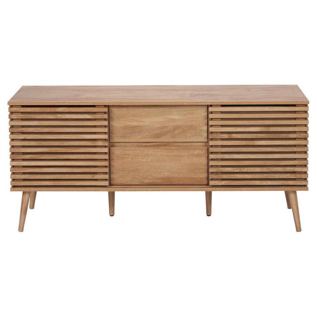 Beau&Co Knut Natural Eucalyptus Wood 2 Door 2 Drawer Sideboard