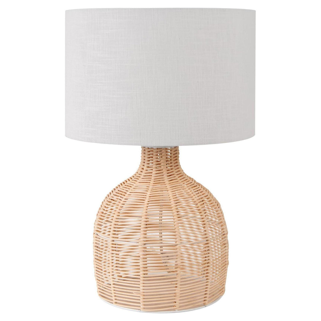 Beau&Co Nils Natural Rattan Cloche Table Lamp