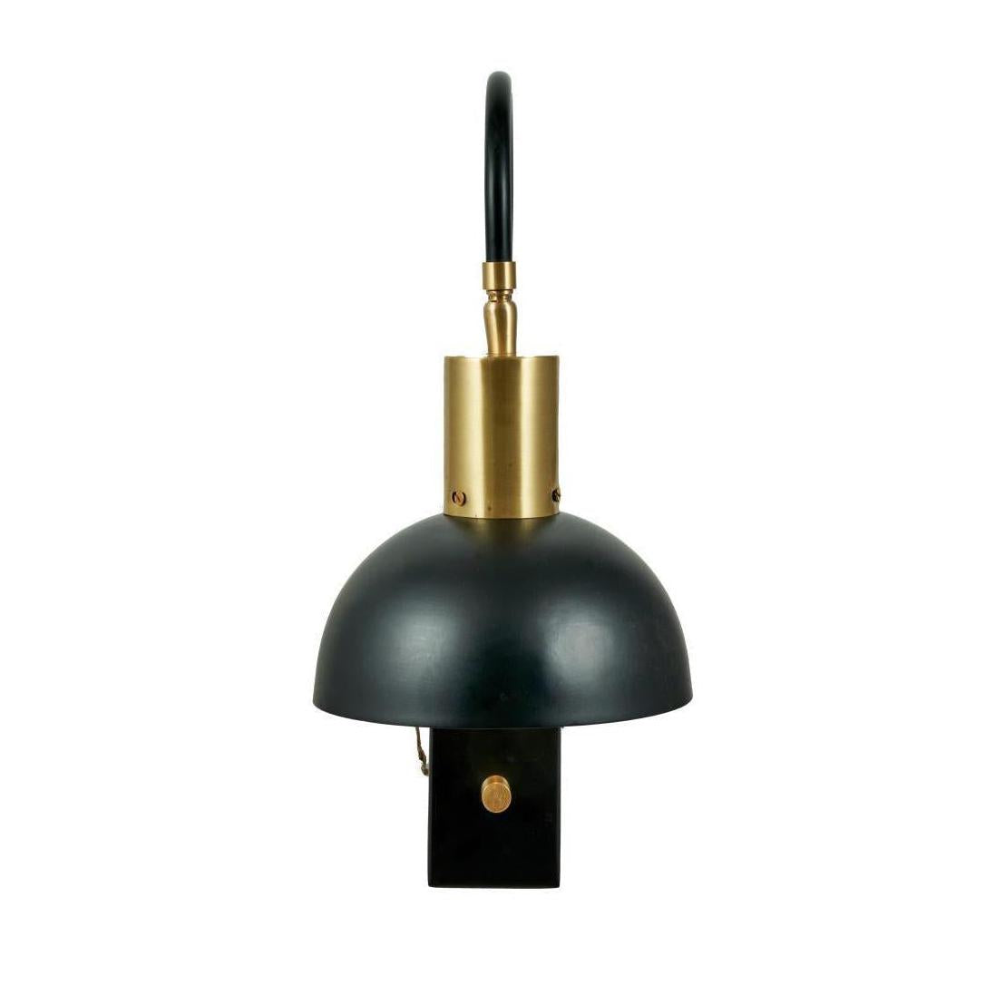 Beau&Co Olle Matt Black Domed Task Wall Light