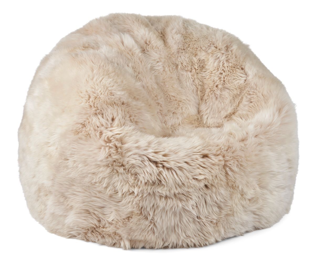 Natures Collection Round Sheepskin Bean Bag | Long Wool | Medium | Large