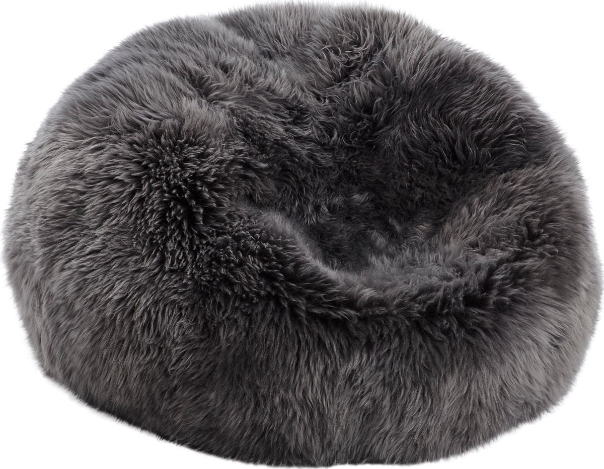 Natures Collection Round Sheepskin Bean Bag | Long Wool | Medium | Large
