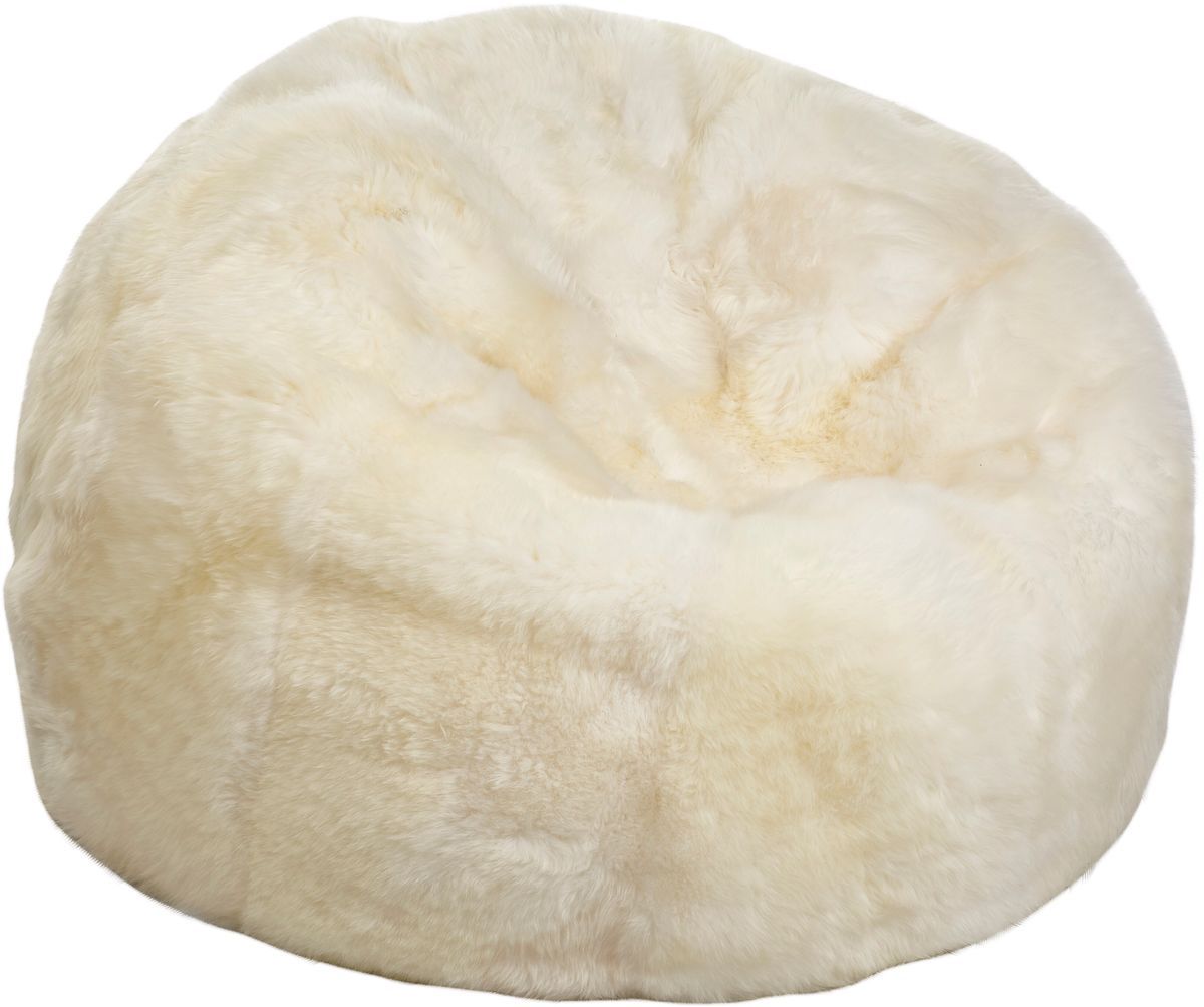 Natures Collection Round Sheepskin Bean Bag | Long Wool | Medium | Large