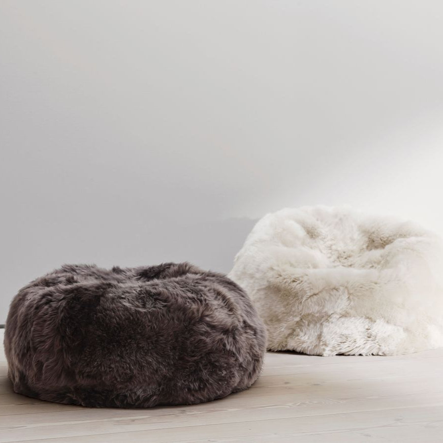 Natures Collection Round Sheepskin Bean Bag | Long Wool | Medium | Large