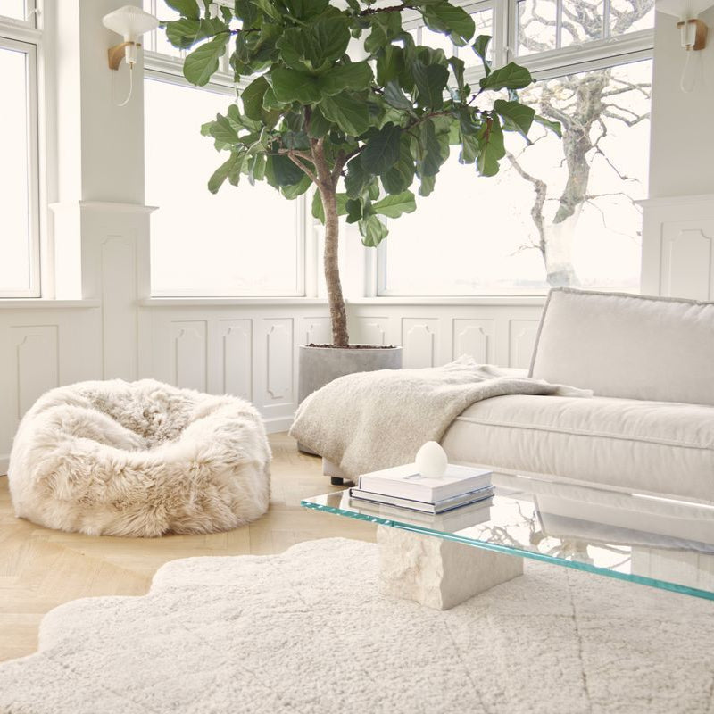Natures Collection Round Sheepskin Bean Bag | Long Wool | Medium | Large