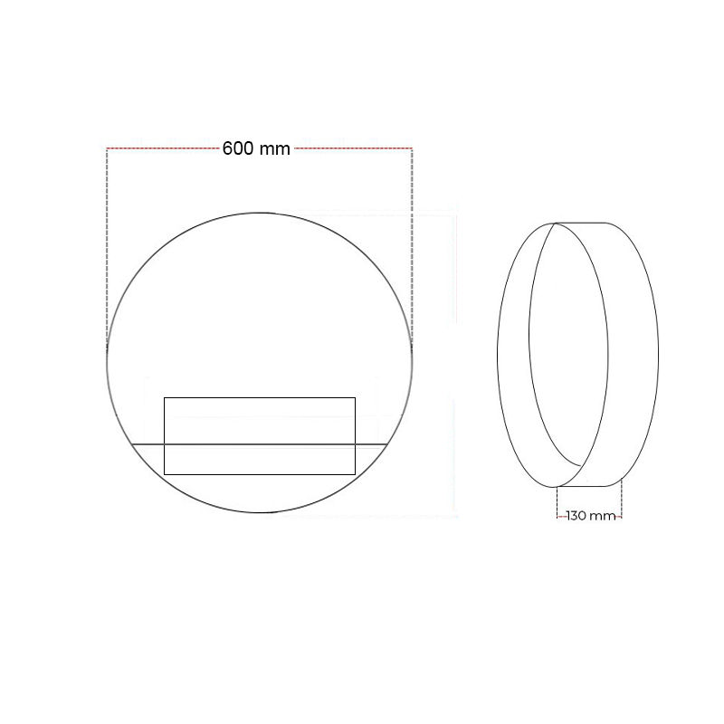 ScandiFlames Delaware Round Wall-Mounted Bioethanol Fireplace - White