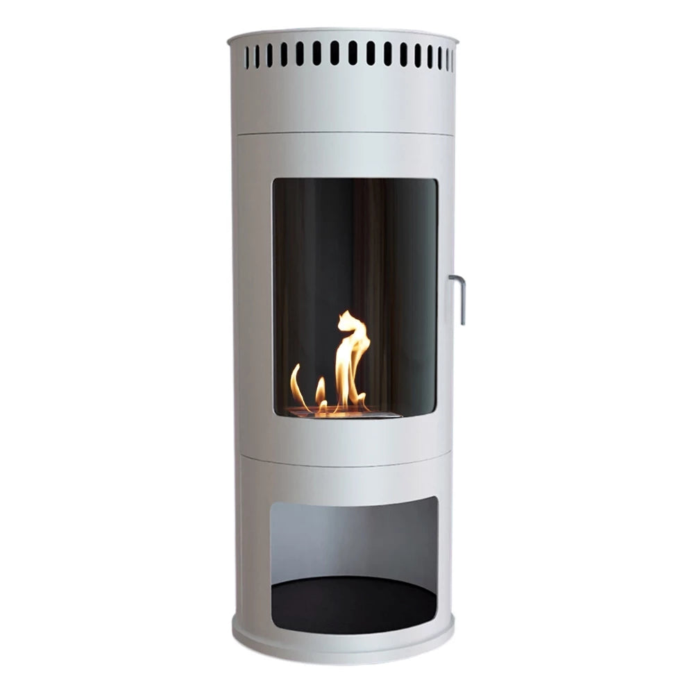 ScandiFlames Washington Bioethanol Wood-Burning Stove - White