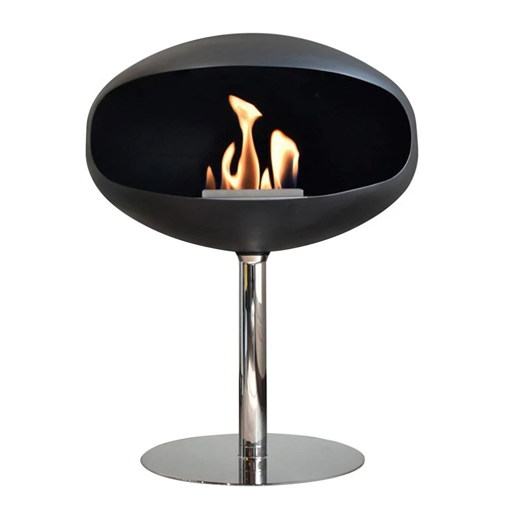 Cocoon Fires Pedestal - Matte Black with Steel Base