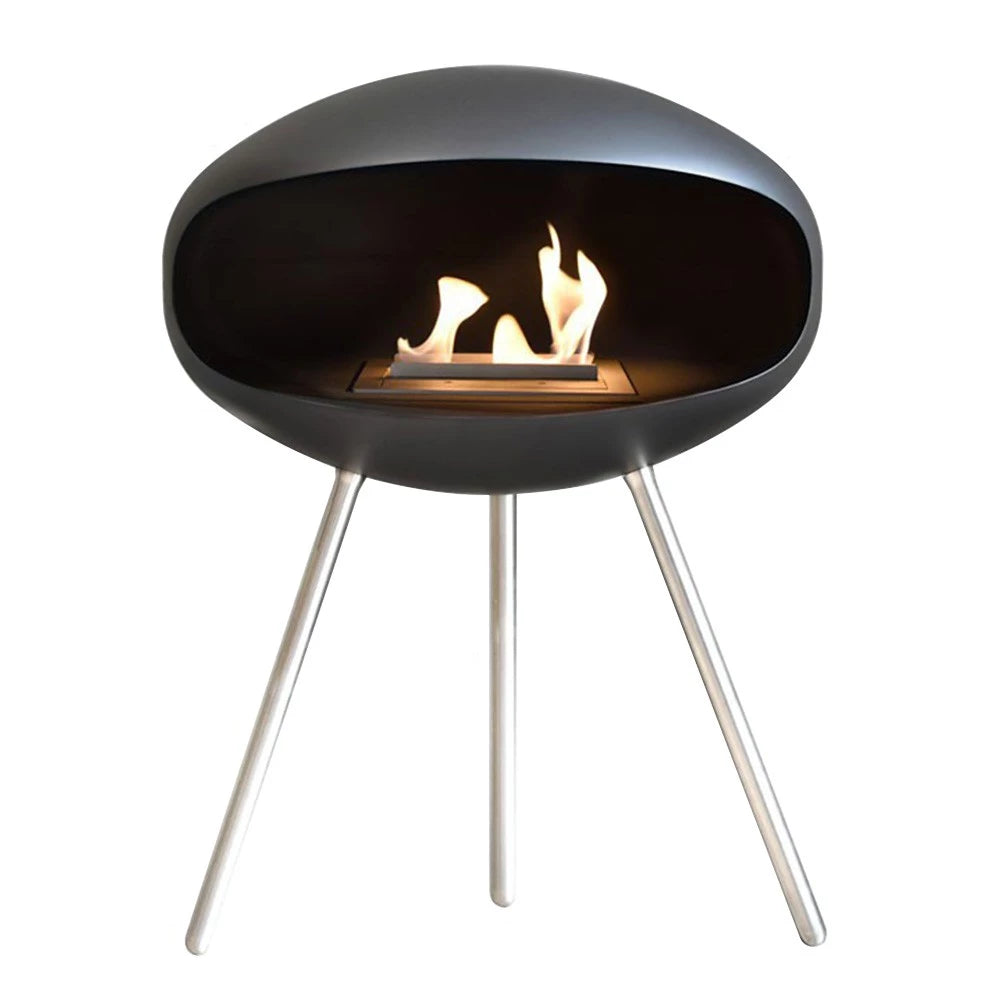 Cocoon Fires Terra - Matte Black with Steel Legs