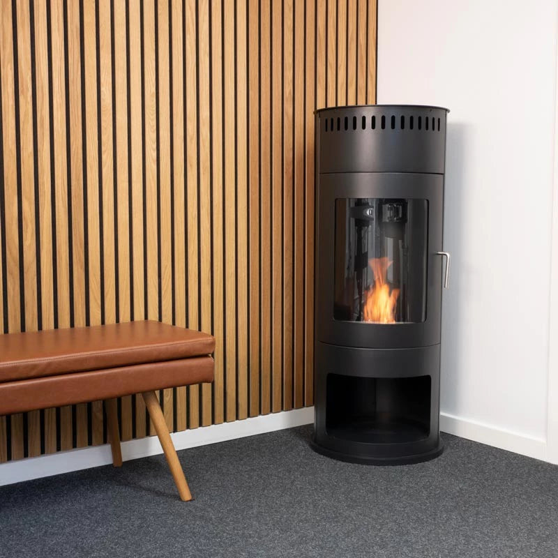 ScandiFlames Washington Bioethanol Wood-Burning Stove - Black