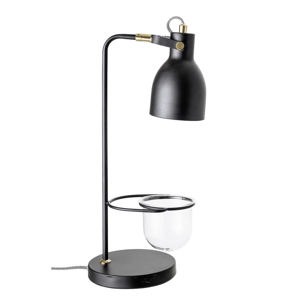 Bloomingville Flora Black Lamp & Planter-Beaumonde