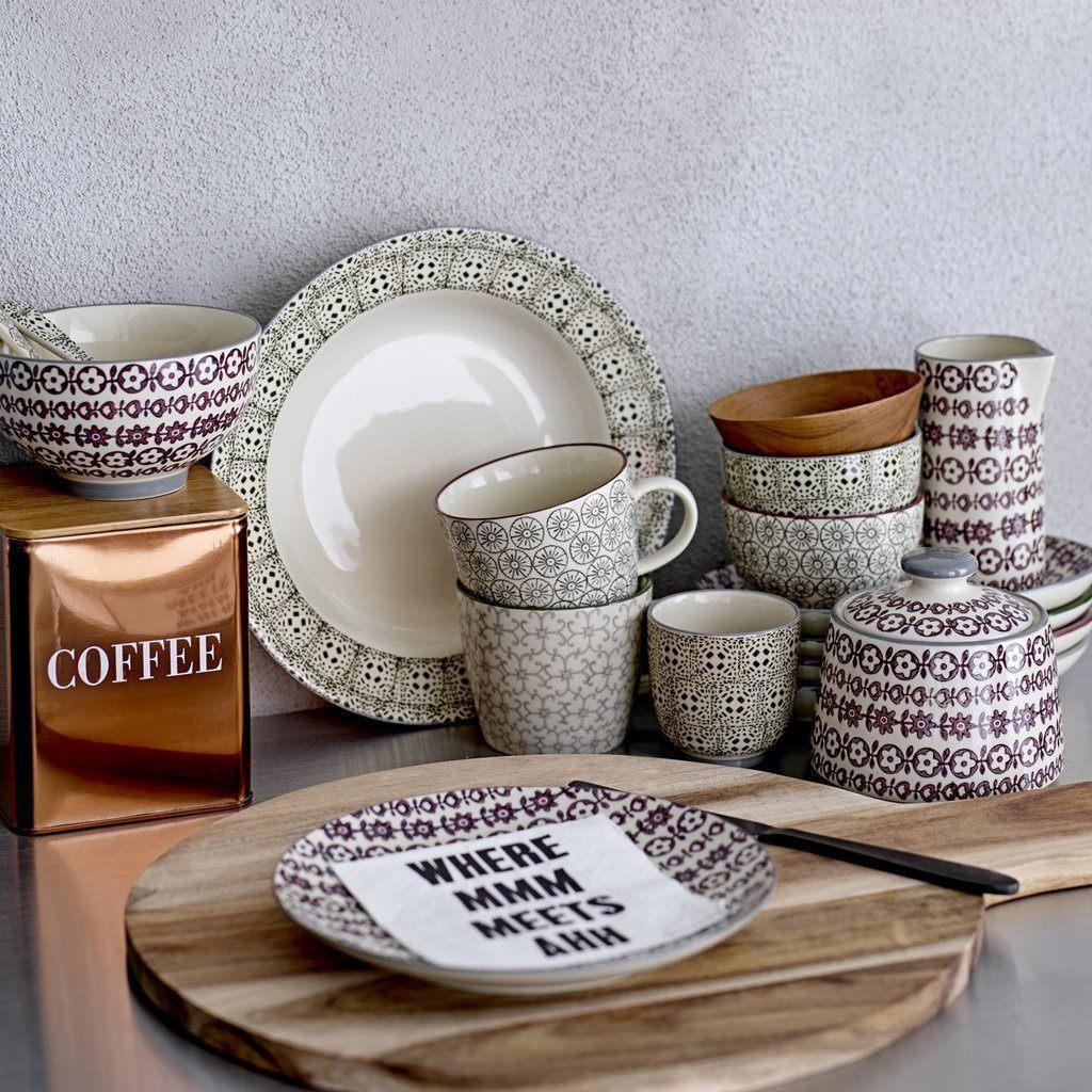 Bloomingville Karine Ceramic Milk Jug - Purple-Beaumonde