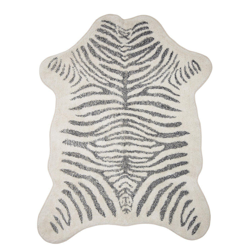 Bloomingville Large Zebra White and Grey Rug-Beaumonde