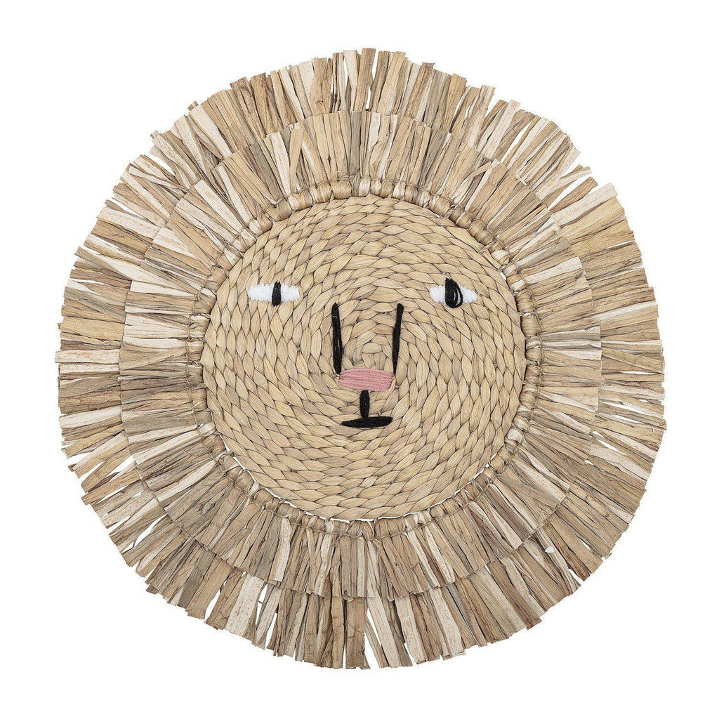 Bloomingville Lion Rattan Wall Decor-Beaumonde