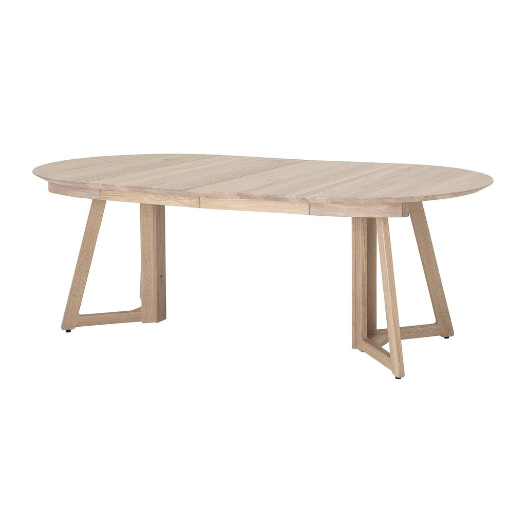 Owen Round Extending Oak Dining Table-Beaumonde