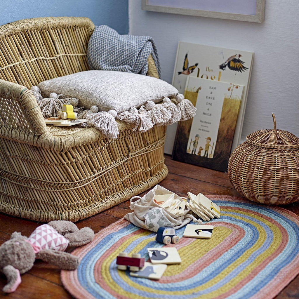 Bloomingville Ralia Kids Rainbow Flatweave Rug-Beaumonde