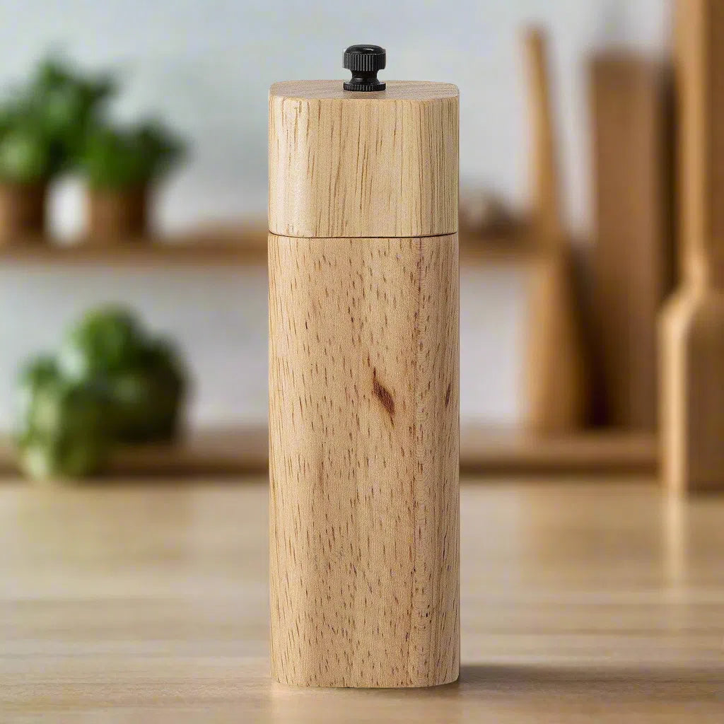 Bloomingville Rubberwood Pepper Mill Grinder-Beaumonde