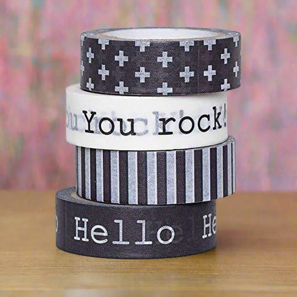 Bloomingville Washi Tape Black Set-Beaumonde