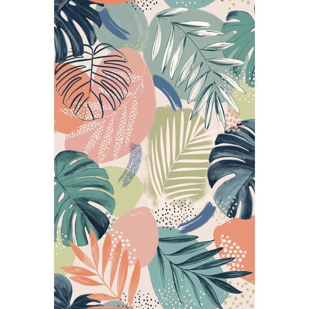 Brand McKenzie Abstract Jungle Teal Blue Wallpaper-Beaumonde