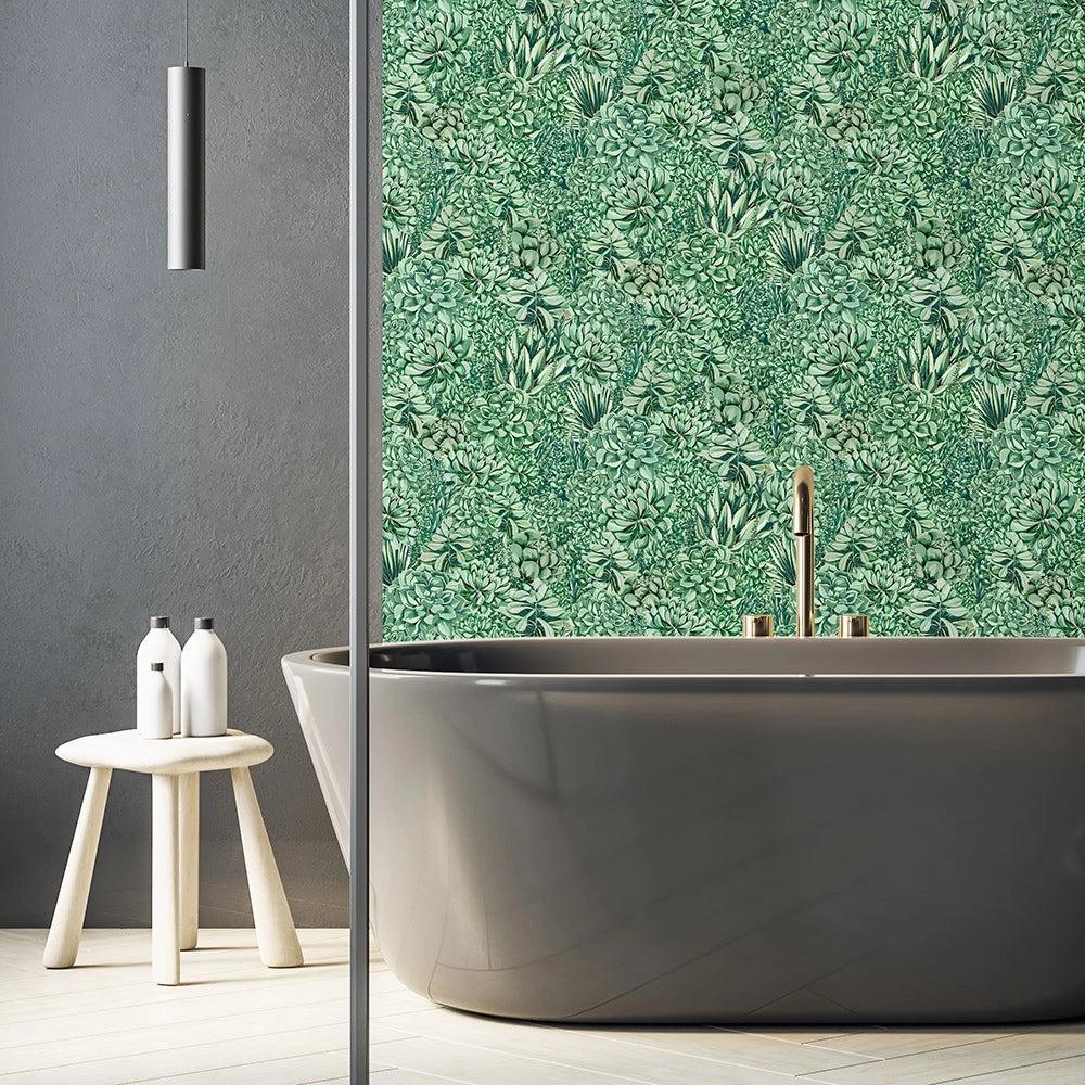 Brand McKenzie Alpine Landscape Alpine Green Wallpaper-Beaumonde