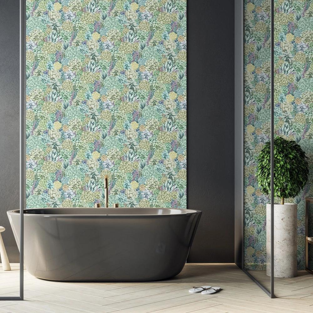 Brand McKenzie Alpine Landscape Green/Multicolour Wallpaper-Beaumonde