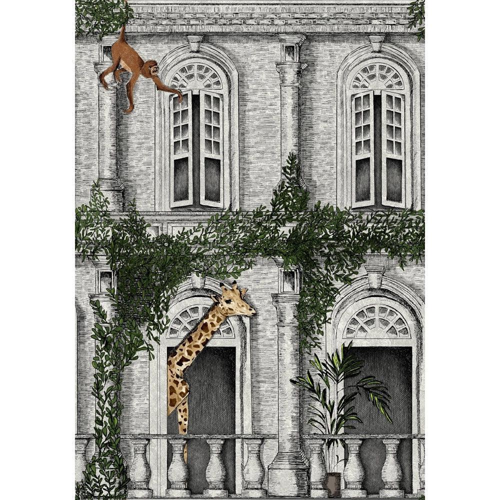 Brand McKenzie Animal Architecture Green Wallpaper-Beaumonde