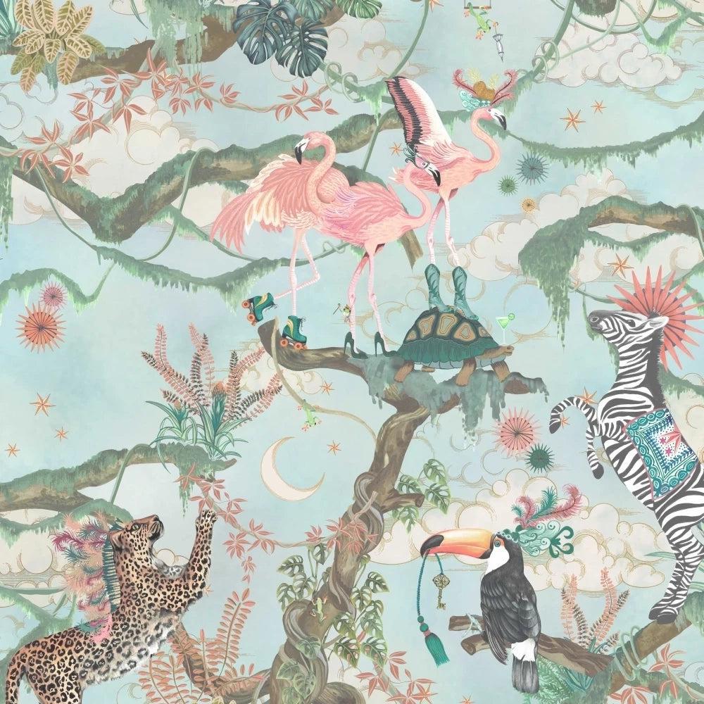 Brand McKenzie Balancing Act Green Sky Wallpaper-Beaumonde