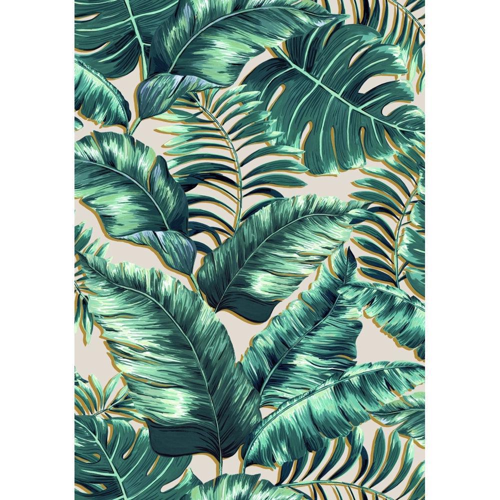 Brand McKenzie Banana Leaves Max Blush Pink Wallpaper-Beaumonde