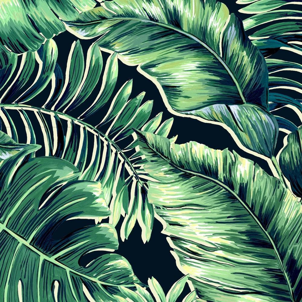 Brand McKenzie Banana Leaves Max Leaf Green Wallpaper-Beaumonde