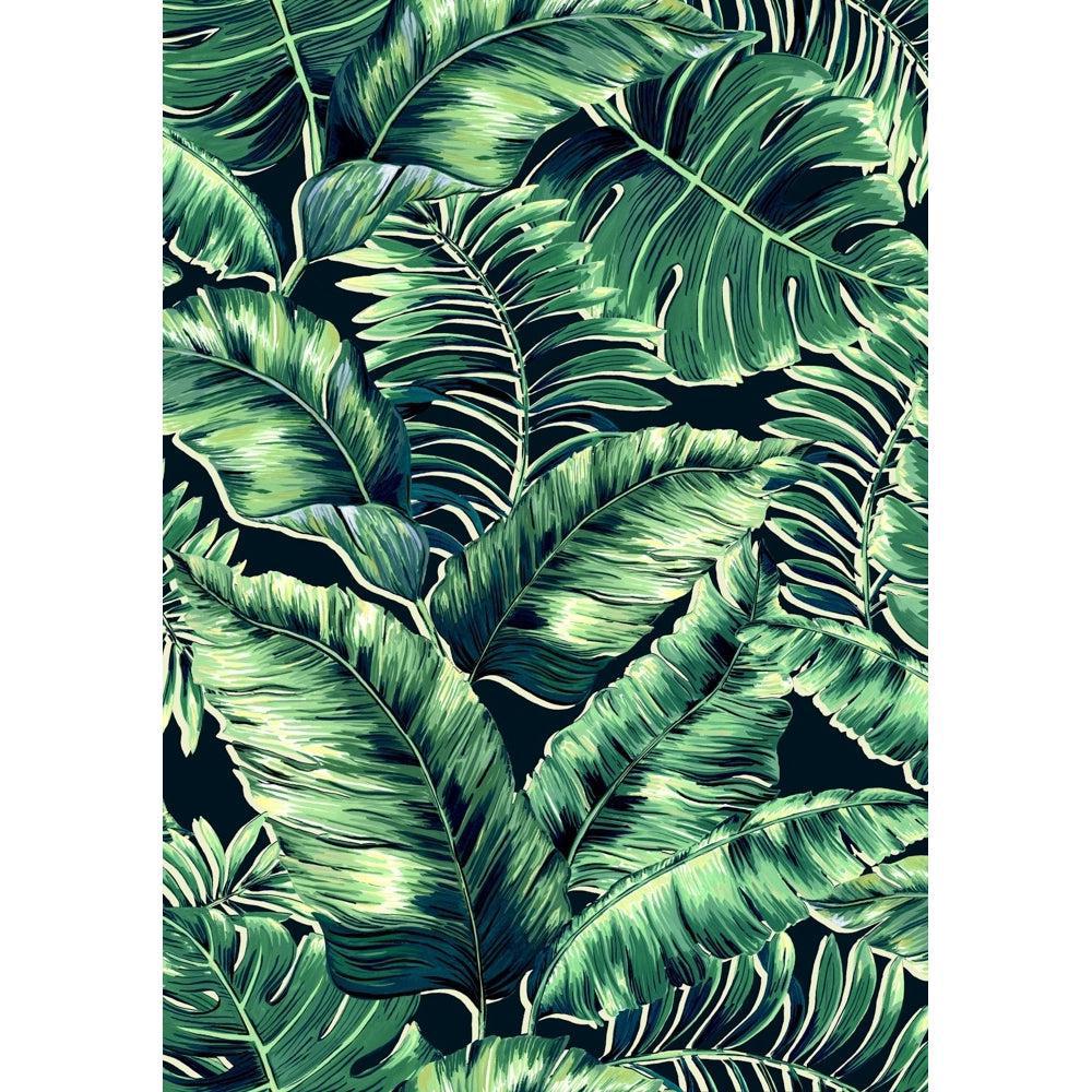 Brand McKenzie Banana Leaves Max Leaf Green Wallpaper-Beaumonde