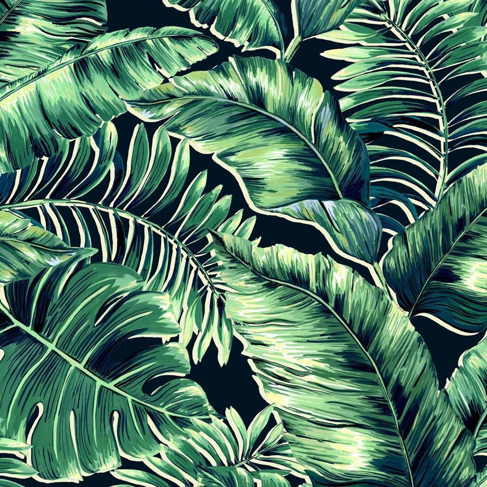 Brand McKenzie Banana Leaves Standard Leaf Green Wallpaper-Beaumonde