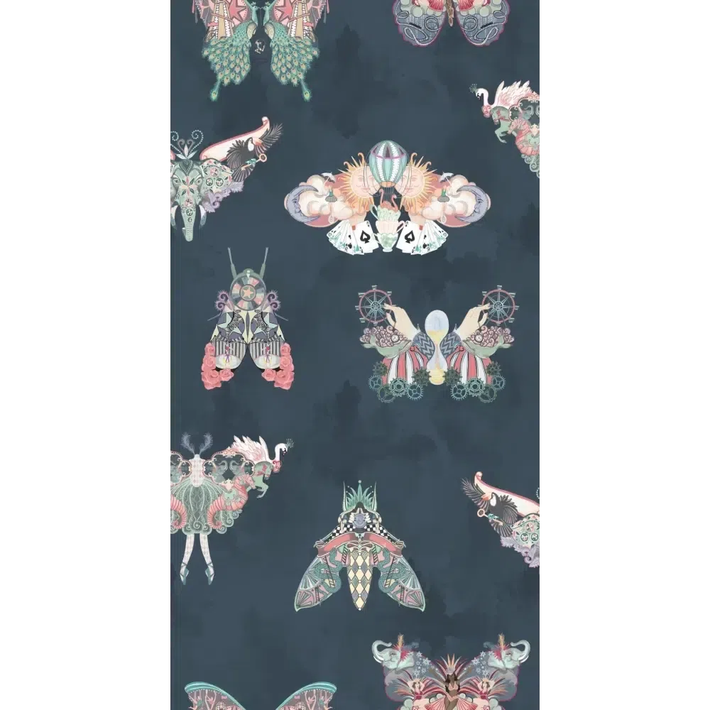 Brand McKenzie Butterfly Effect Navy Wallpaper-Beaumonde