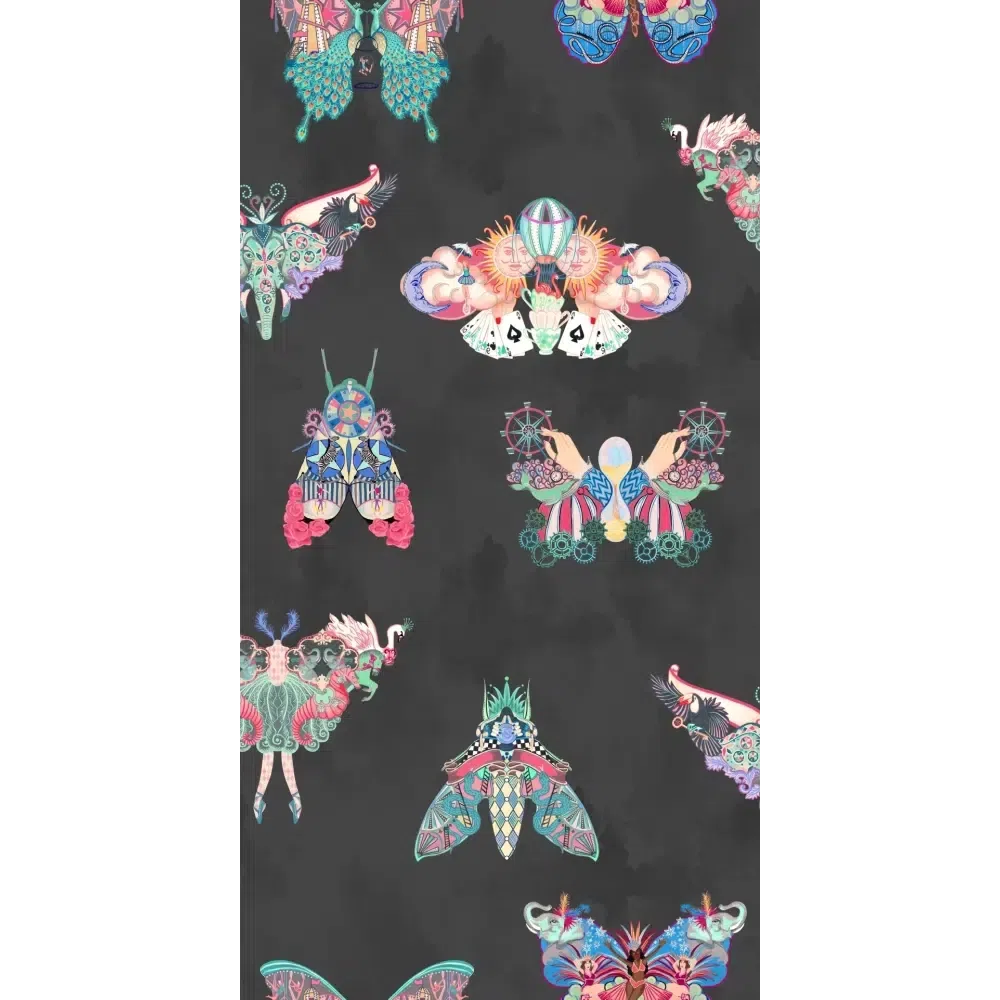 Brand McKenzie Butterfly Effect Noir Wallpaper-Beaumonde