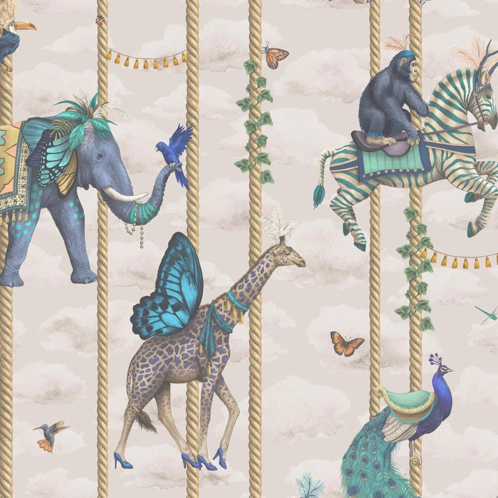 Brand McKenzie Carousel Linen Wallpaper-Beaumonde
