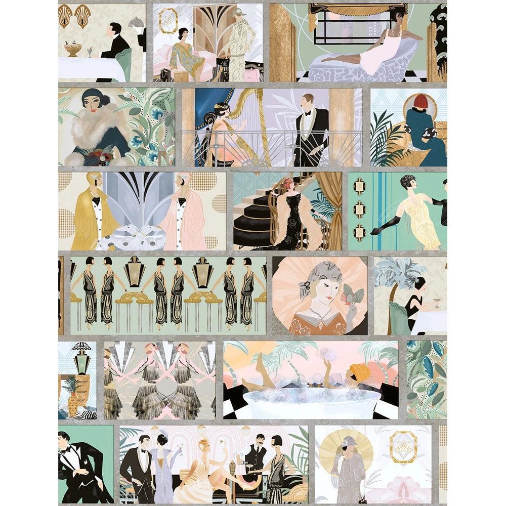 Brand McKenzie Charleston Tower Pastel Multi Wallpaper-Beaumonde