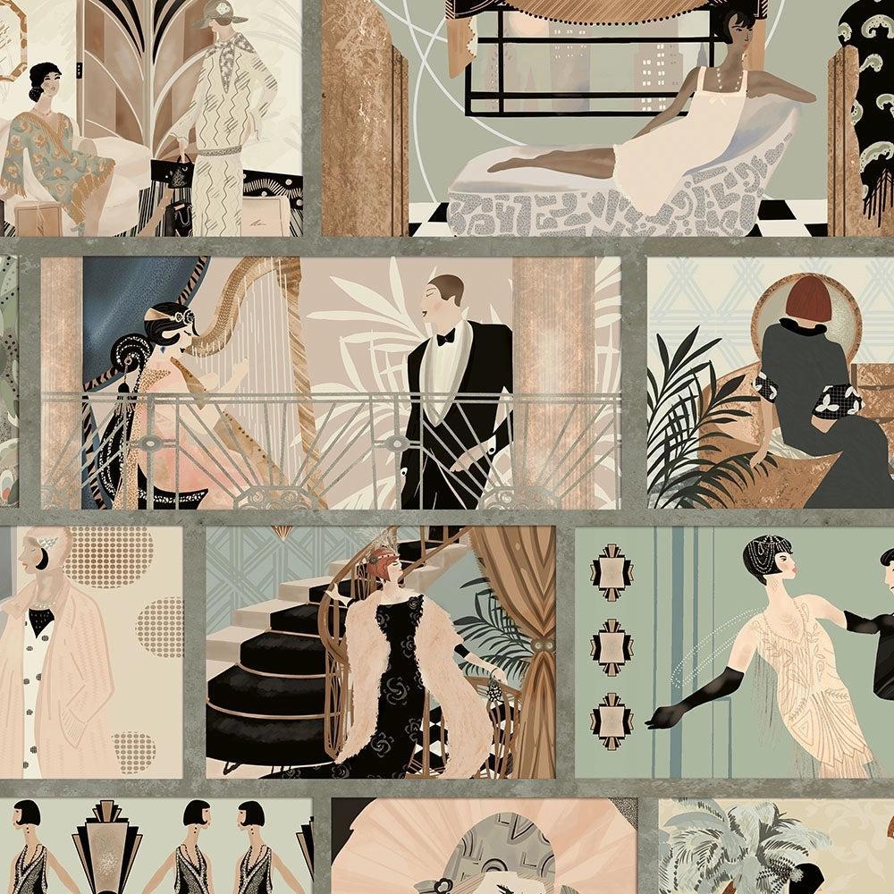 Brand McKenzie Charleston Tower Vintage Multi Wallpaper-Beaumonde