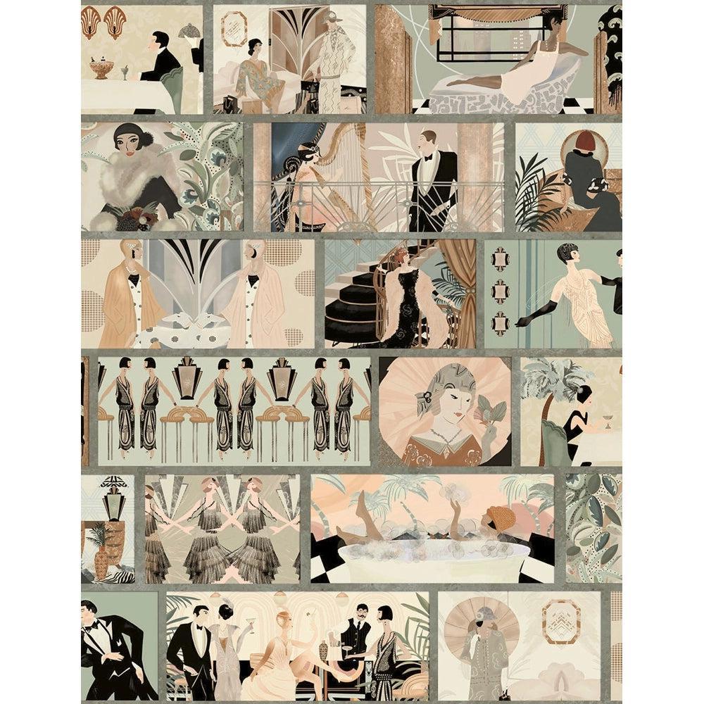 Brand McKenzie Charleston Tower Vintage Multi Wallpaper-Beaumonde