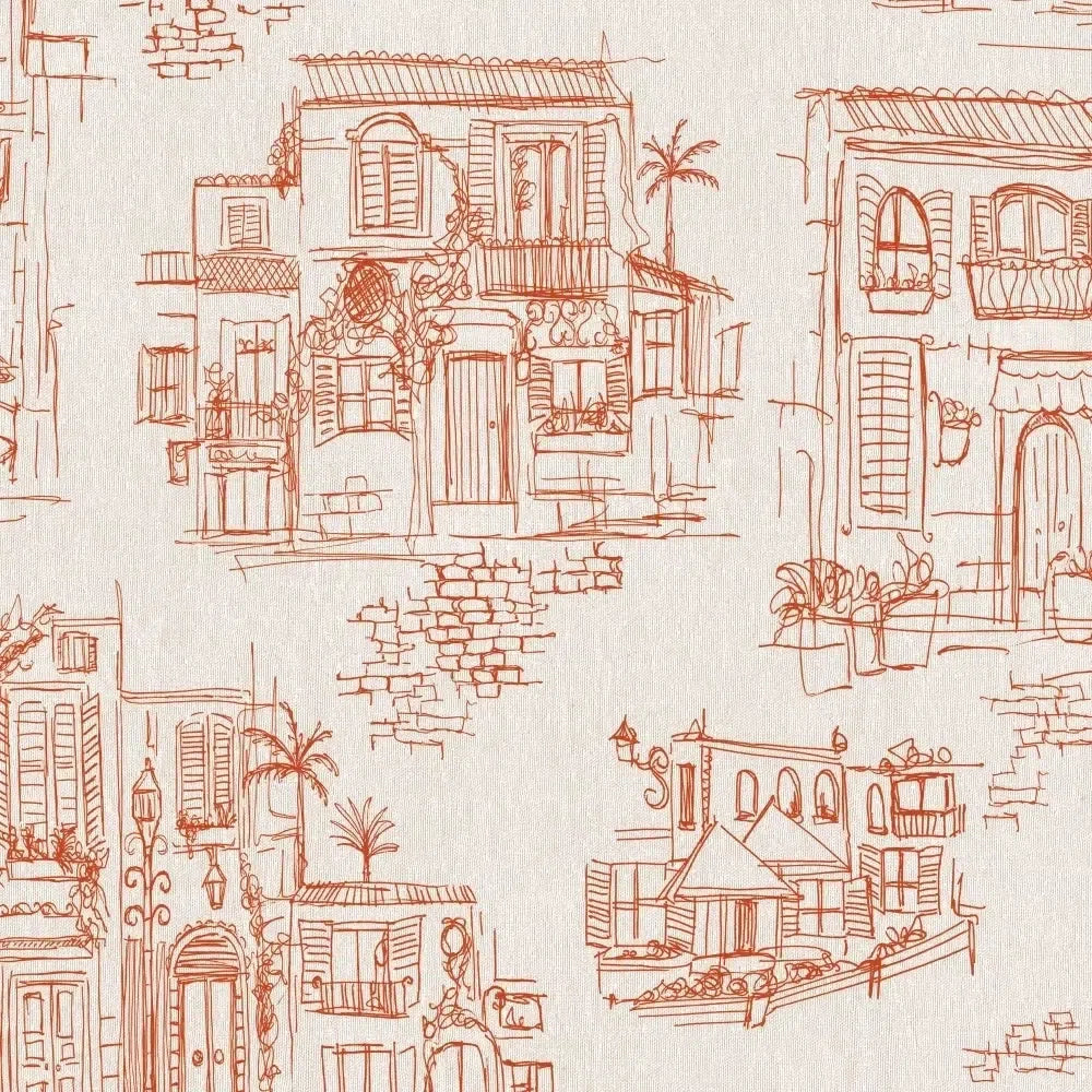 Brand McKenzie Charming Lanes Pumpkin Wallpaper-Beaumonde